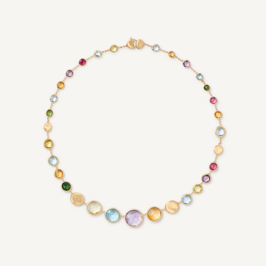 Marco Bicego Jaipur 18k Gold Gemstone Necklace Short CB2160 MIX01 Y