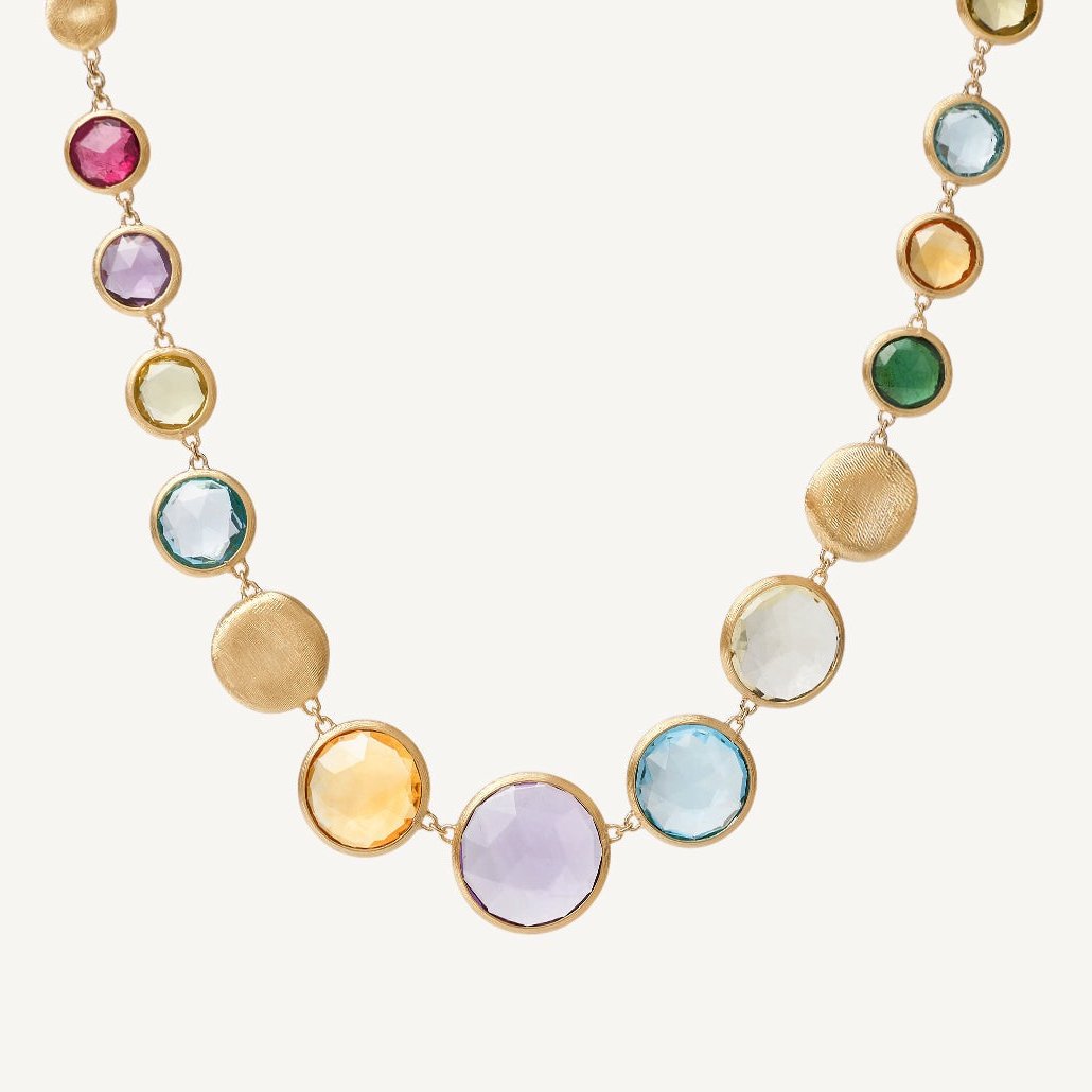 Marco Bicego Jaipur 18k Gold Gemstone Necklace Short CB2160 MIX01 Y