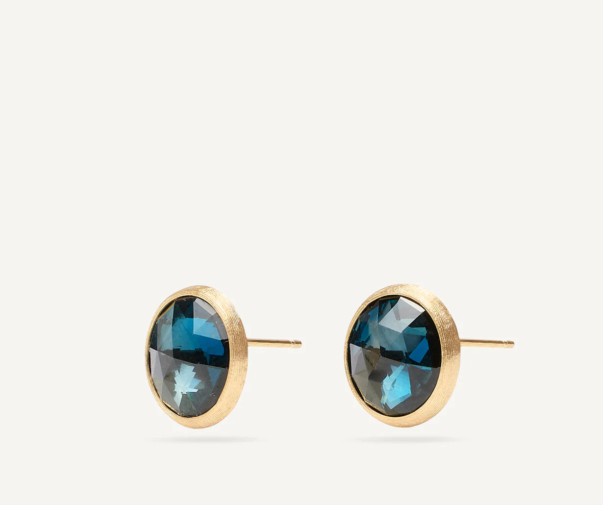 Marco Bicego Jaipur 18k Gold London Blue Stud Earrings - Orsini Jewellers