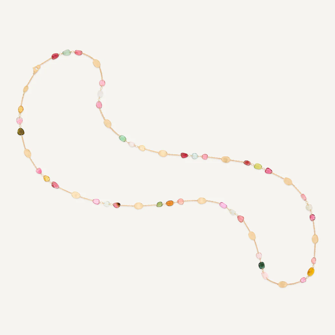 Marco Bicego Lunaria Colour 18K Yellow Gold Gemstone Necklace (Long)