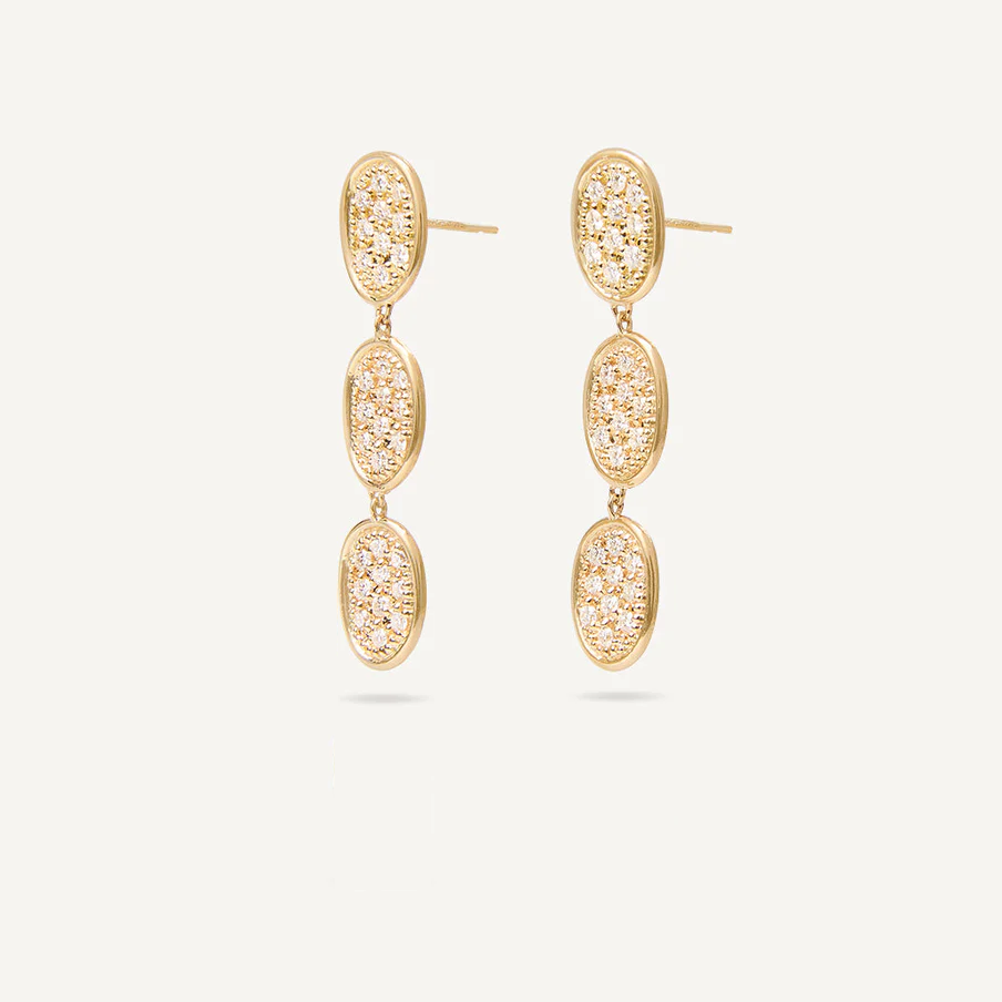 Marco Bicego Lunaria Diamond earrings 3 drop