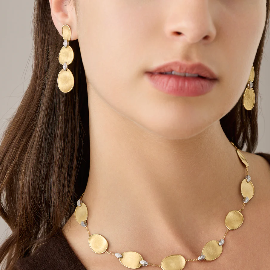 Marco Bicego Lunaria Drop Earrings with Diamond Accents orsini