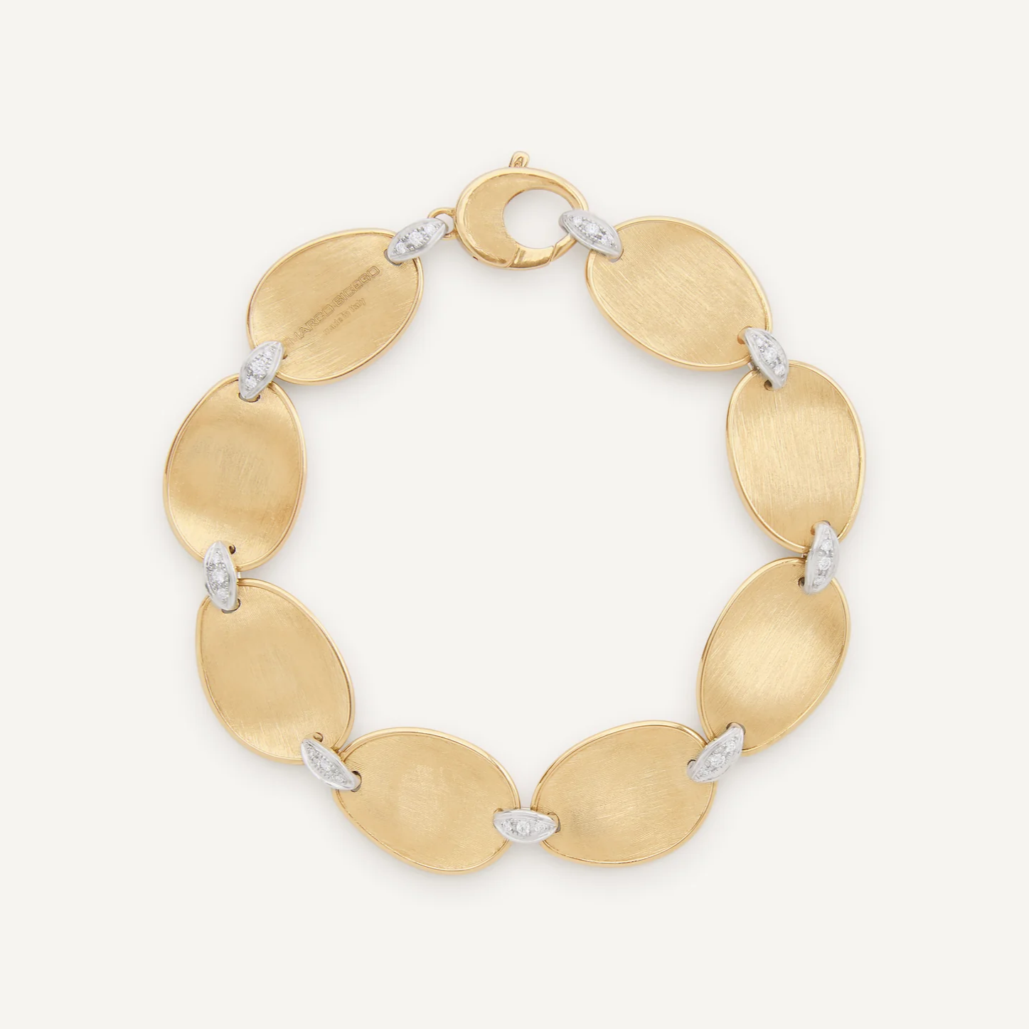 Marco Bicego Lunaria Gold Bracelet with Diamond Links BB2893_B_YW