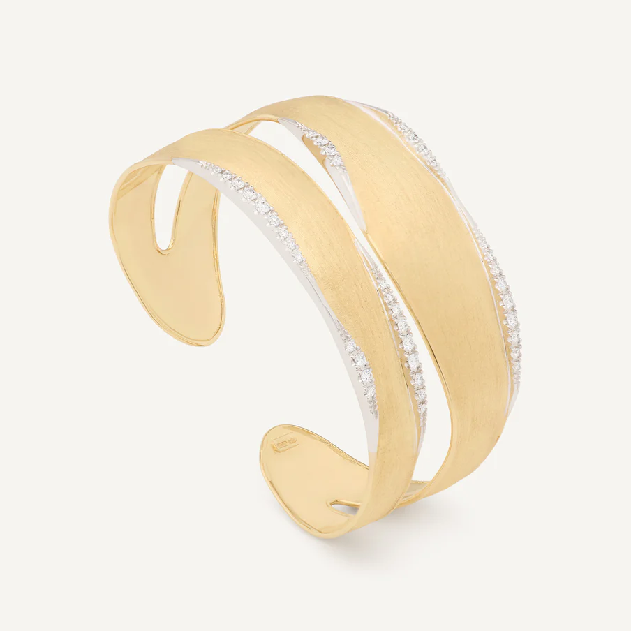 Marco Bicego Lunaria Gold Double Bangle with Diamond Detail SB126_B_YW Orsini