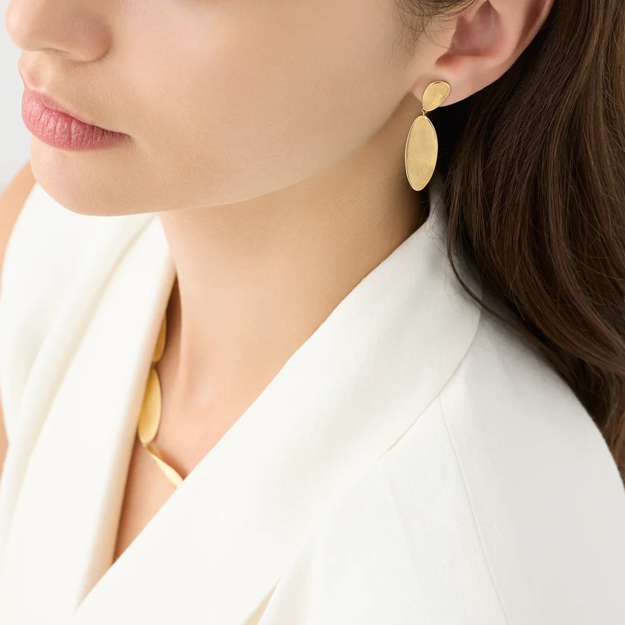 Marco Bicego Lunaria Twist 2 Drop Gold Earrings Orsini