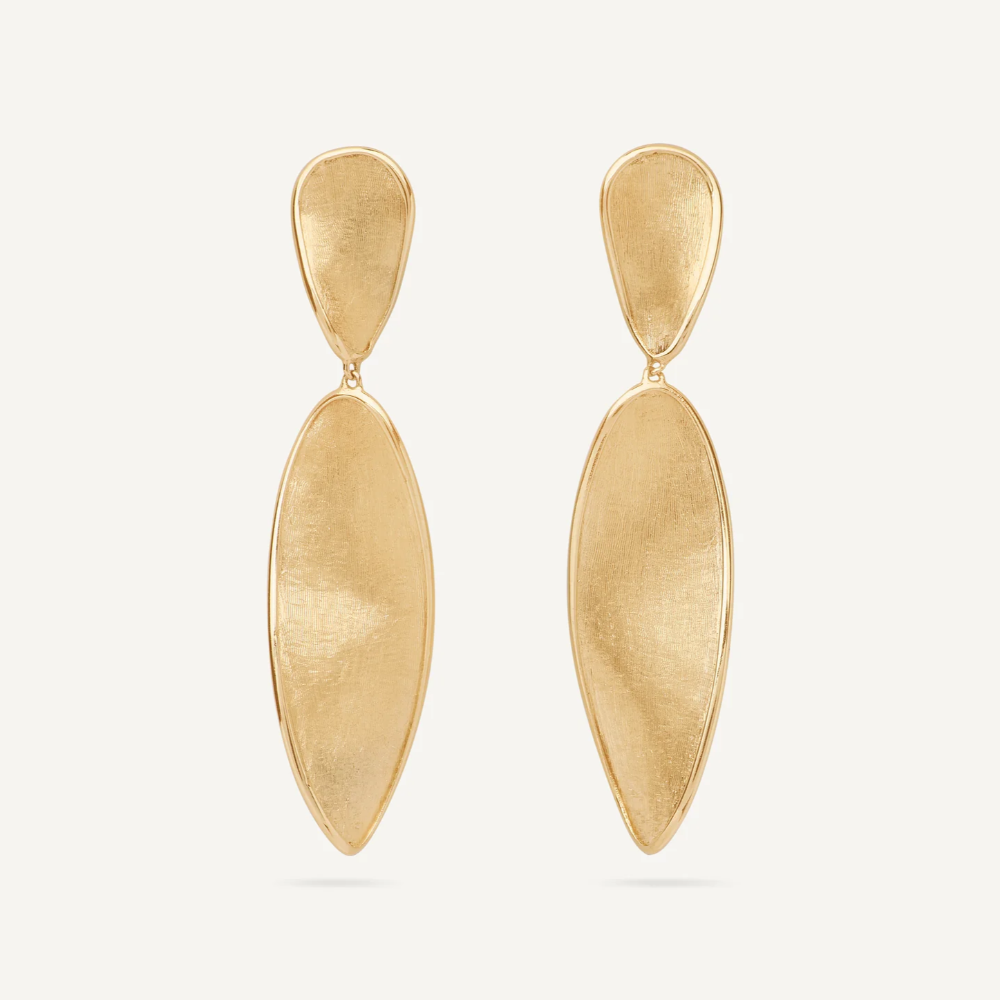 Marco Bicego Lunaria Twist 2 Drop Gold Earrings Orsini Fine Jewellery