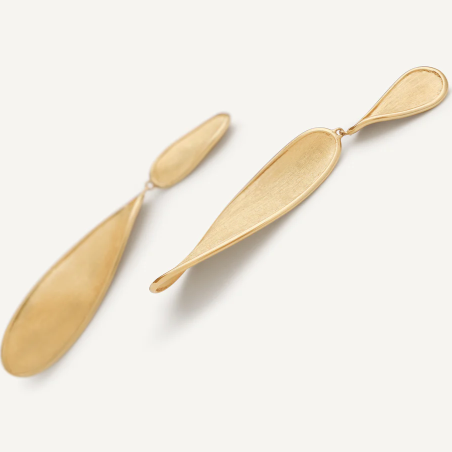 Marco Bicego Lunaria Twist 2 Drop Gold Earrings