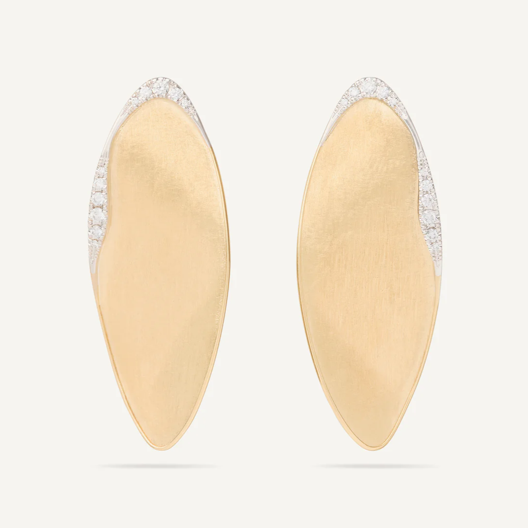 Marco Bicego Lunaria Twist Statement Earrings with Diamonds