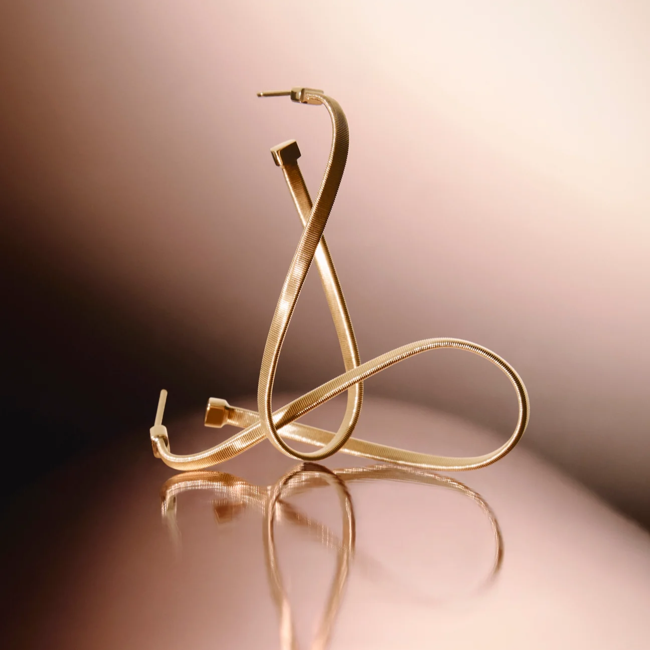 Marco Bicego Marrakech Long Oval Twist 18k Gold Earrings OG405Y