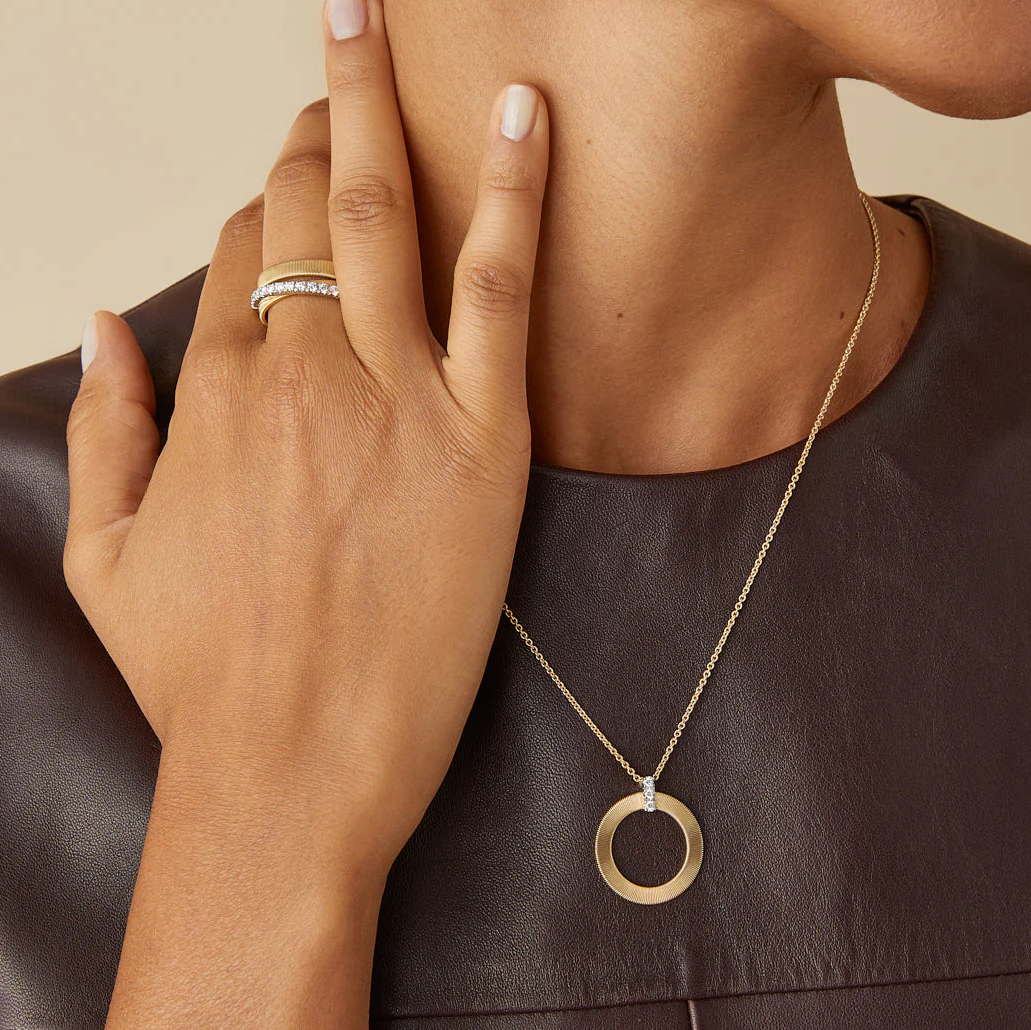 Marco Bicego Masai 18k Yellow Gold Coil Pavè Band Diamond Ring