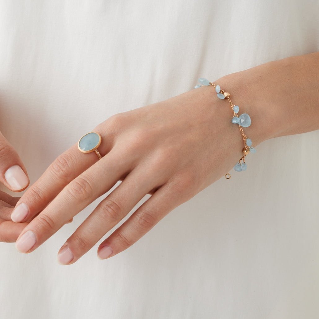 Marco Bicego Paradise Aquamarine Gemstone Bracelet