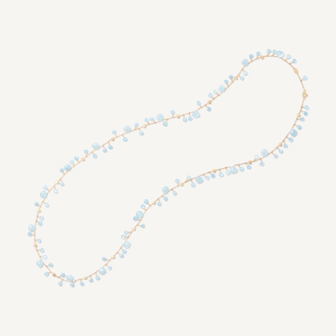 Marco Bicego Paradise Aquamarine Gemstone Long Necklace - Orsini Jewellery