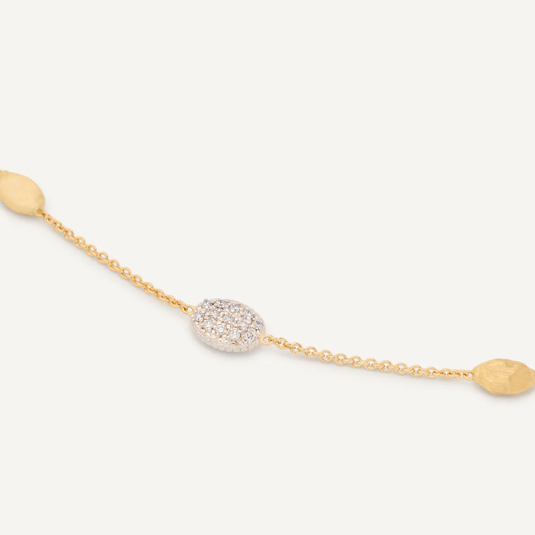Marco Bicego Siviglia 18k Gold Extra Small Bead Bracelet with Diamond Detail BB2943_B Orsini