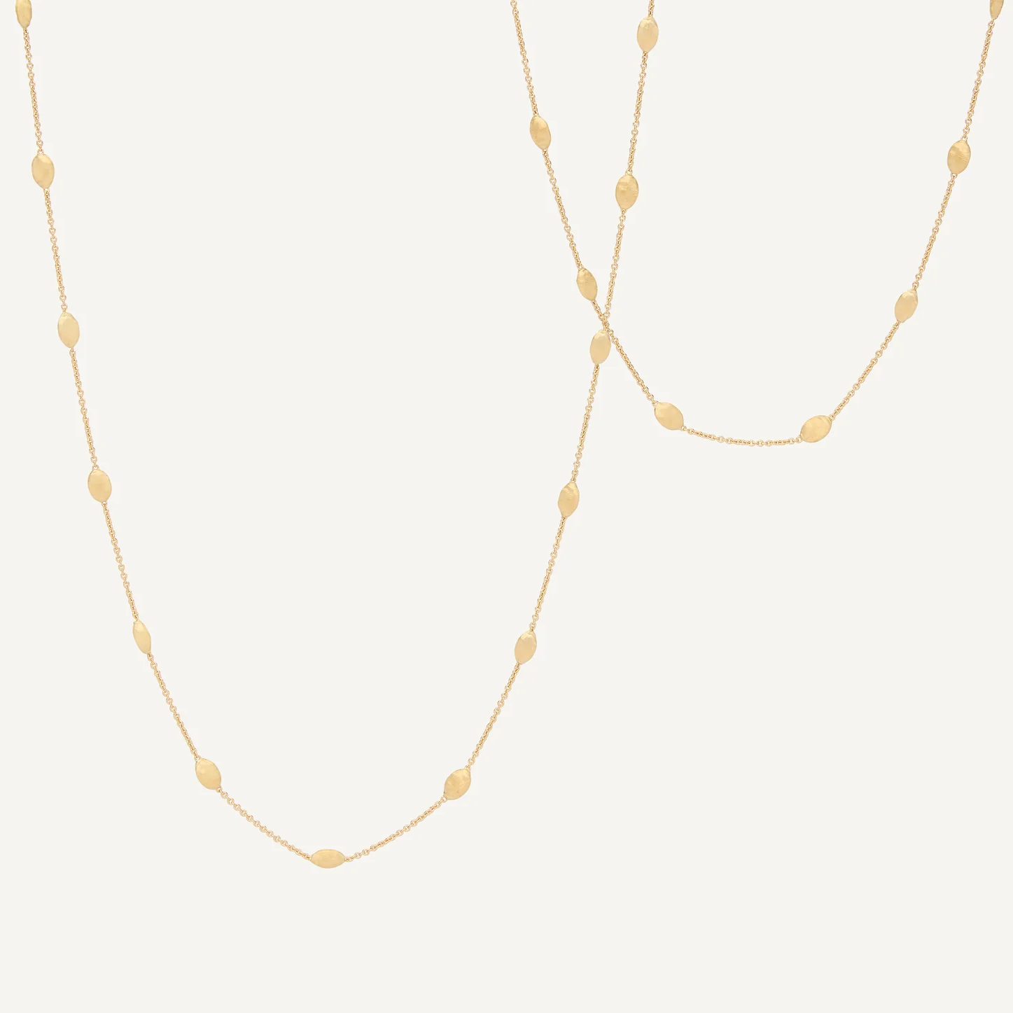 Marco Bicego Siviglia 18k Gold Extra Small Bead Necklace Long CB2946_Y at Orsini Fine Jewellery