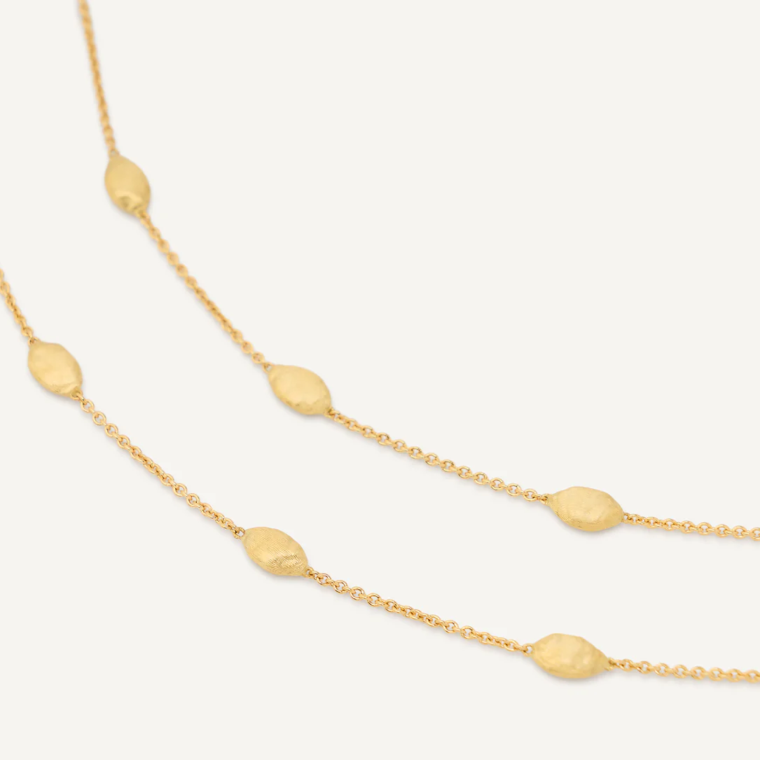 Marco Bicego Siviglia 18k Gold Extra Small Bead Necklace Short CB2943 Y