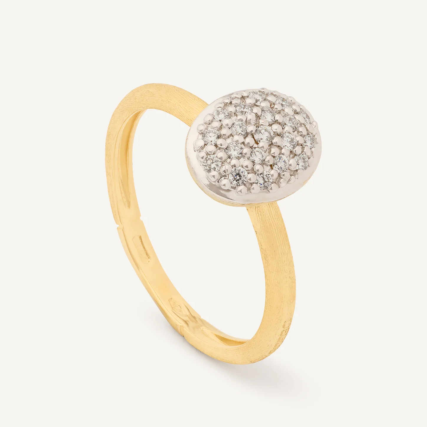 Marco Bicego Siviglia 18k Gold Small Diamond Pave Ring AB672_B