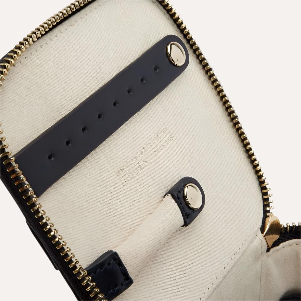 Jewellery cube navy travelling jewellery box