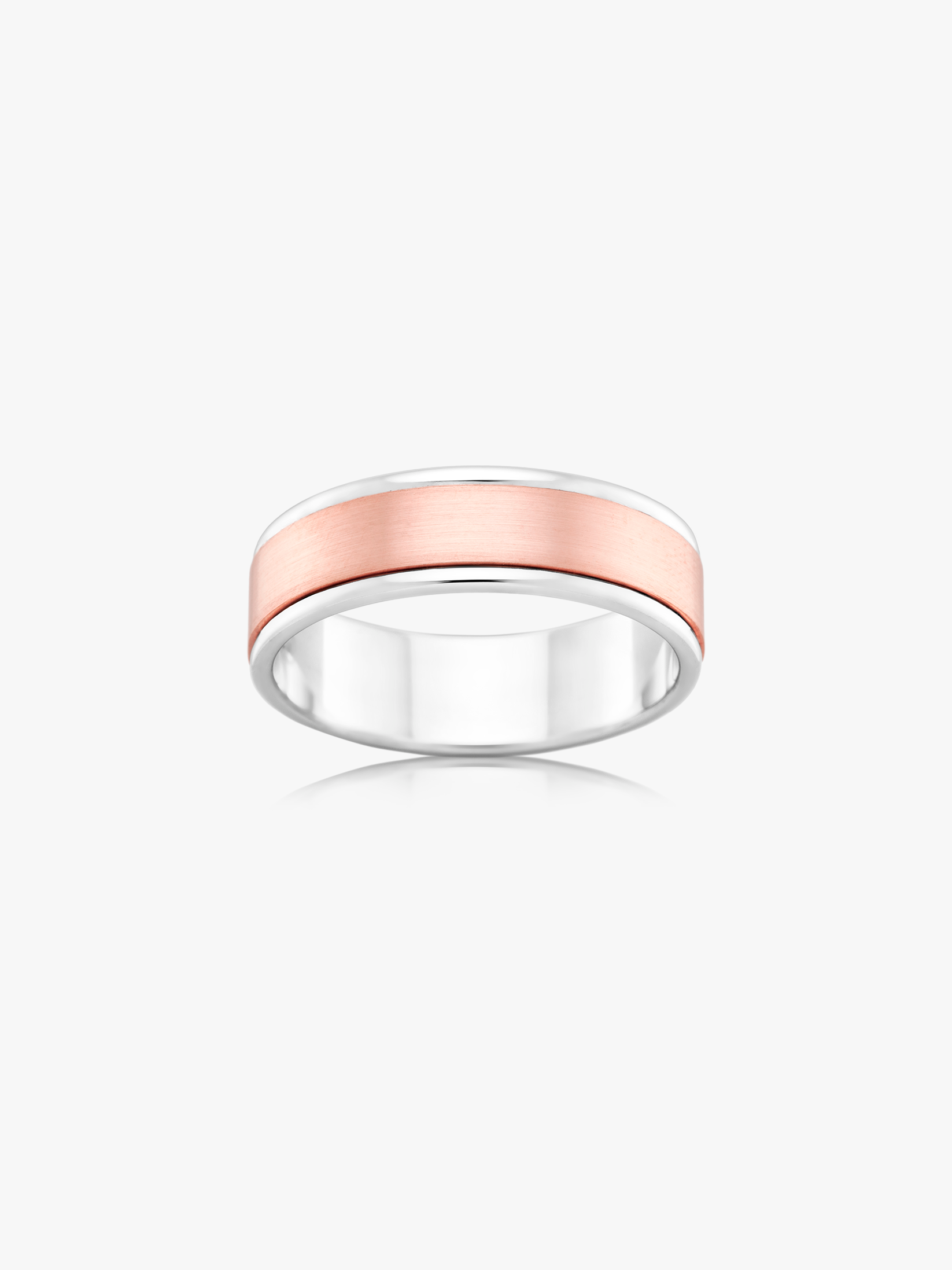 Men’s Two-Tone Rose & White Gold Wedding Ring