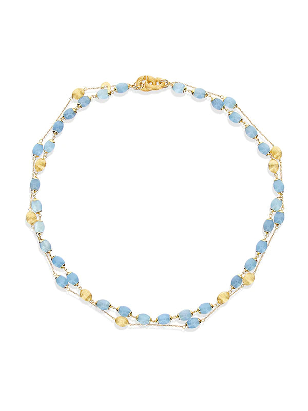 Nanis Azure Gold and Aquamarine 3 In 1 Necklace - Orsini Jewellers