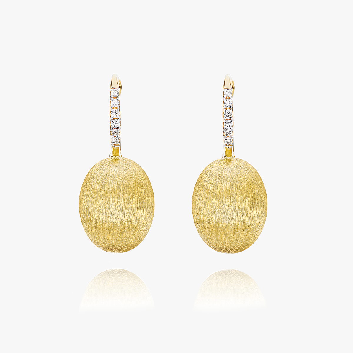 Nanis Boule Gold Drop Earrings with Diamond Detail - Medium OS16-583_GG_IN
