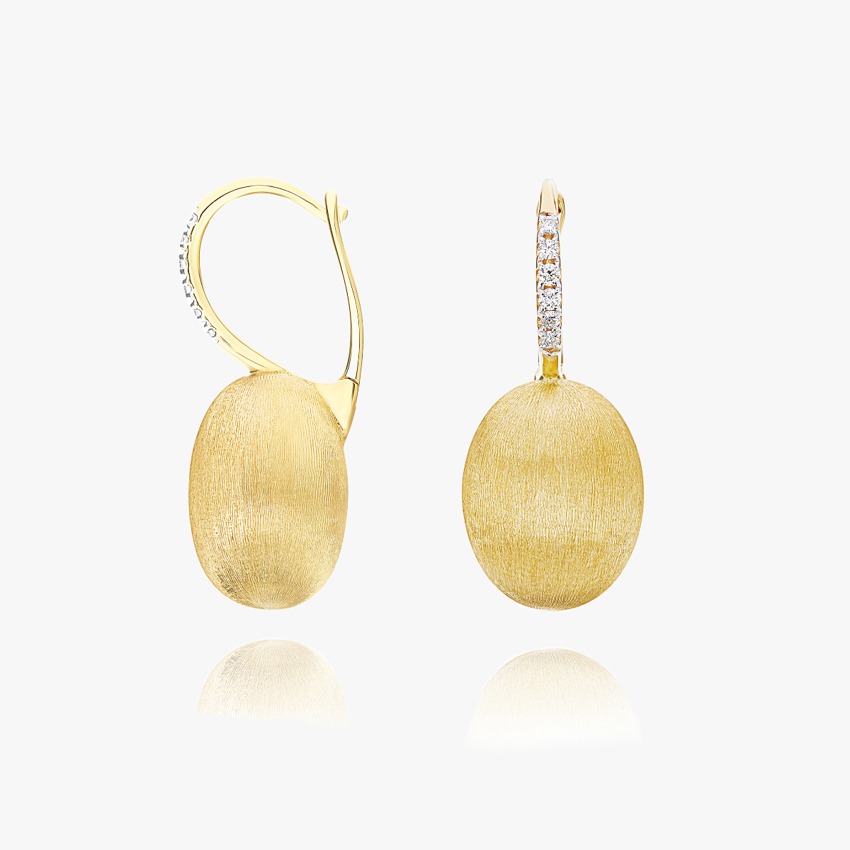 Nanis Boule Gold Drop Earrings with Diamond Detail - Medium OS16-583_GG_IN at Orsini