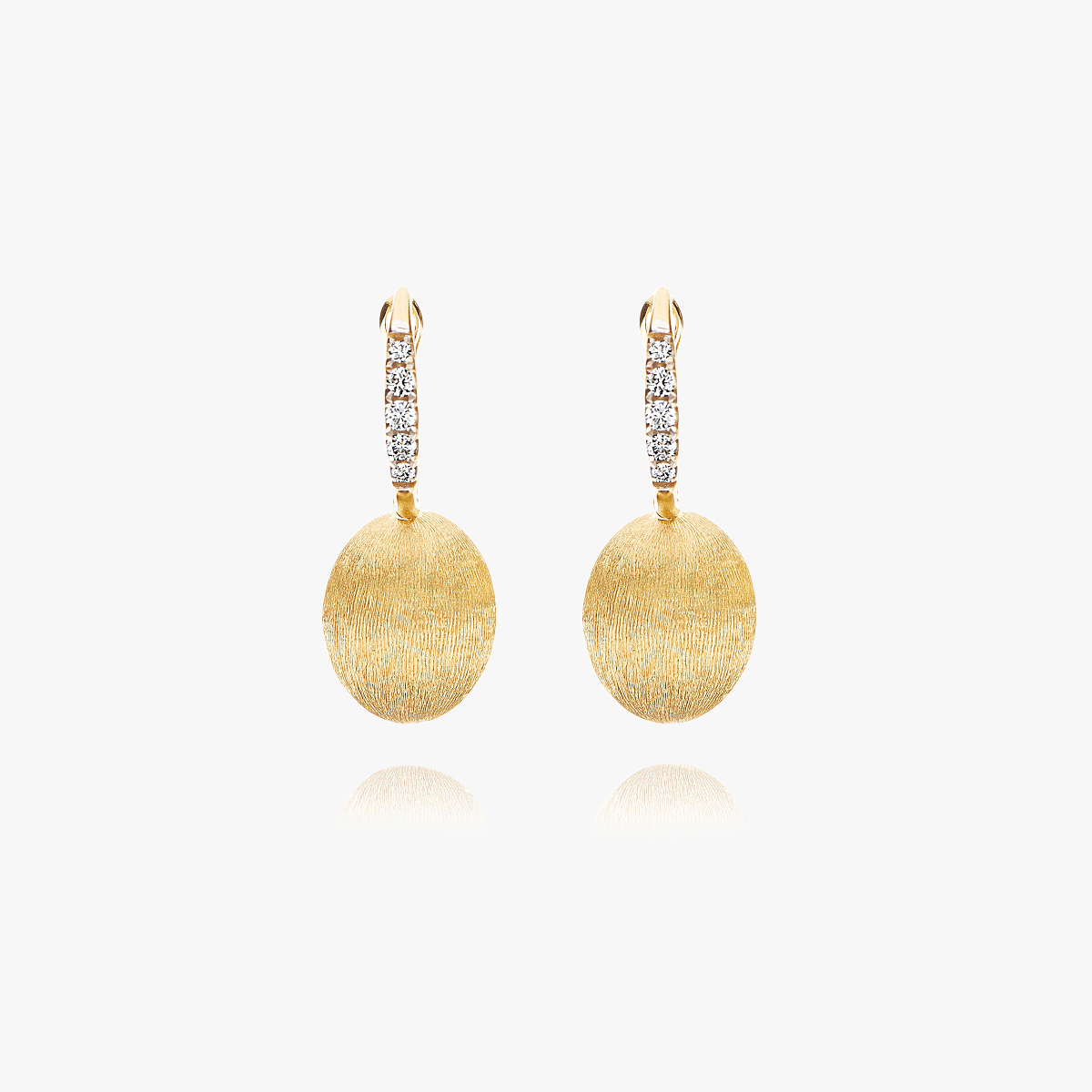 Nanis Boule Gold Drop Earrings with Diamond Detail - Small OS17-583_GG_IN at Orsini