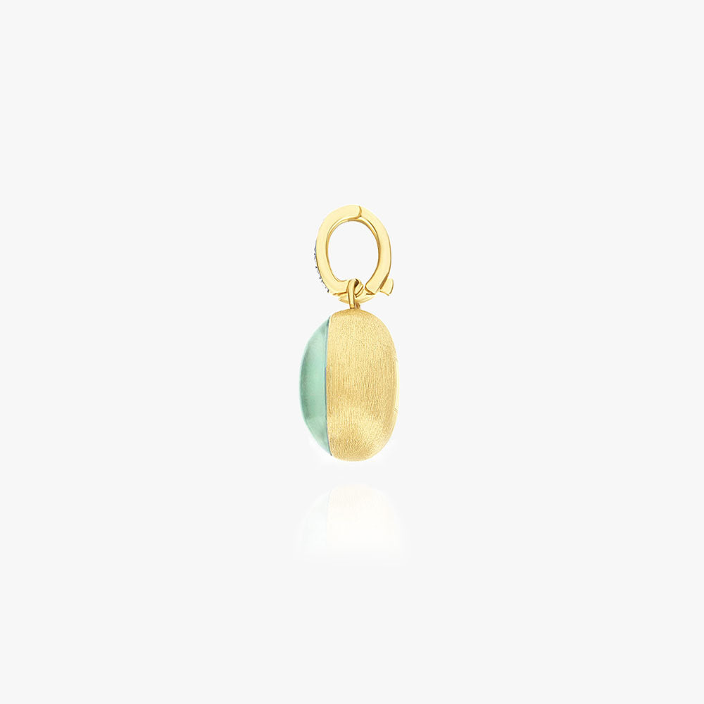 Nanis Boules Jadeite Pendant in Gold with Diamonds (Small)