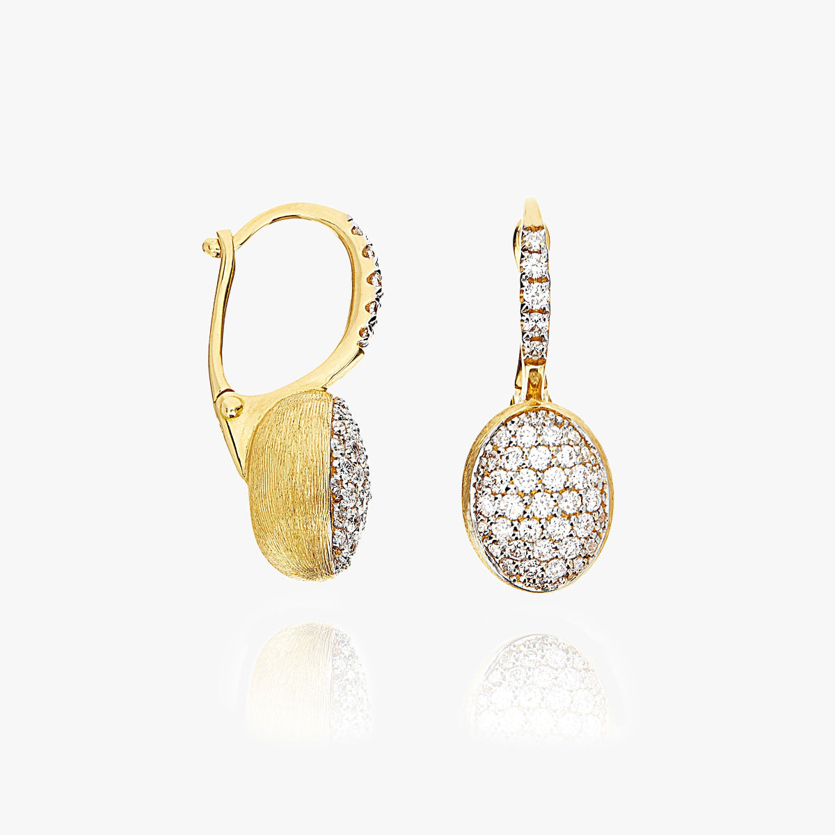 Nanis Boules Yellow Gold & Diamond Earrings - Small OS25-583_GG