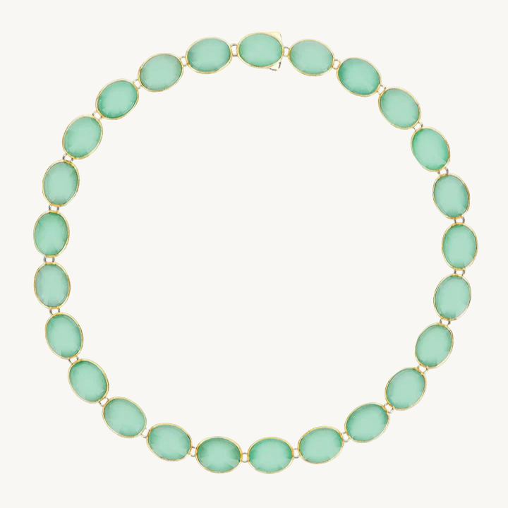 Nanis Dolcevita Muse Beaded Choker Necklace in Gold with Jadeite (Small) CI6-609