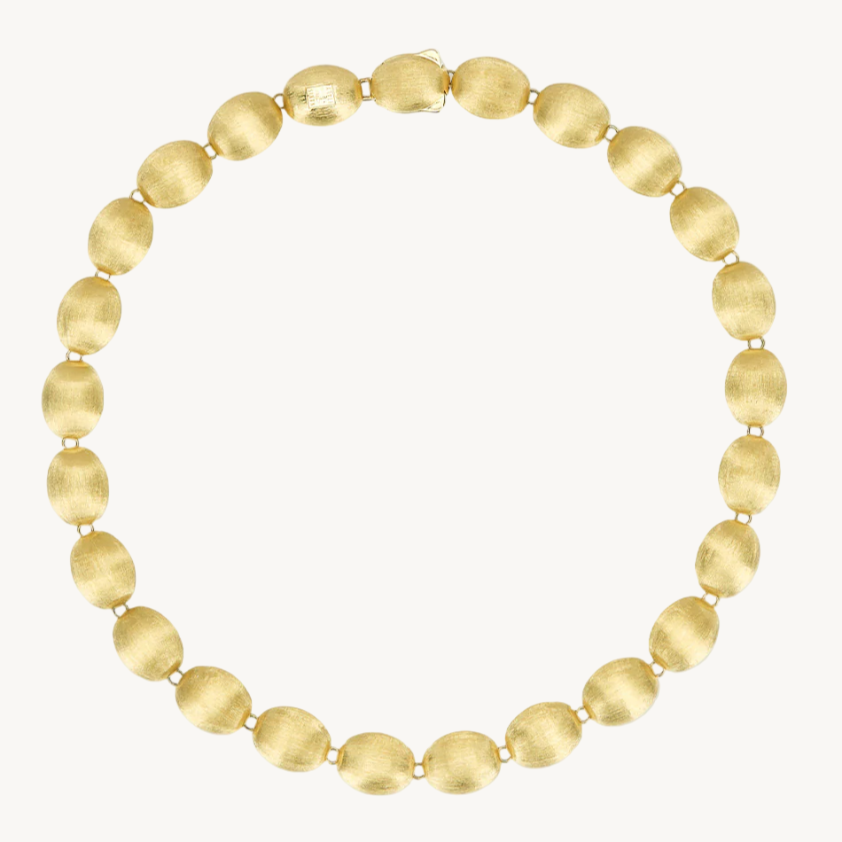 Nanis Dolcevita Muse Beaded Choker Necklace in Gold with Pink Quartz (Small) necklace