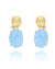 Nanis Ipanema Aquamarine and Diamond Gold Drop Earrings - Orsini Jewellers