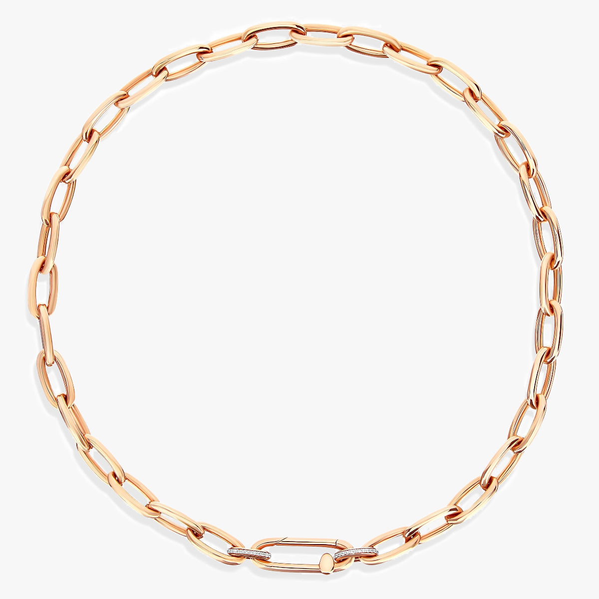 Nanis Libera Rose Gold Chain Necklace with Diamond Detail - Orsini Jewellers