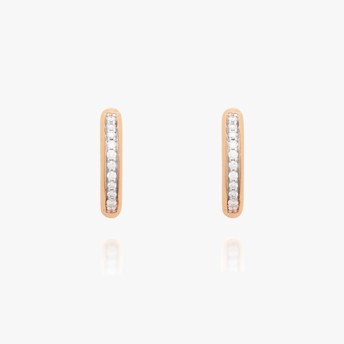 Nanis Libera Rose Gold Diamond Hoop Earrings - Small OS10-602_RR_LU