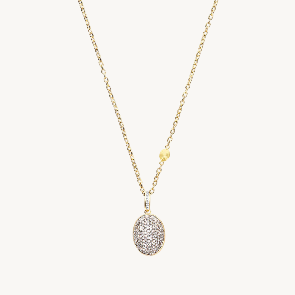 Nanis Muse Boule Diamond Pave Pendant in Gold (Medium)