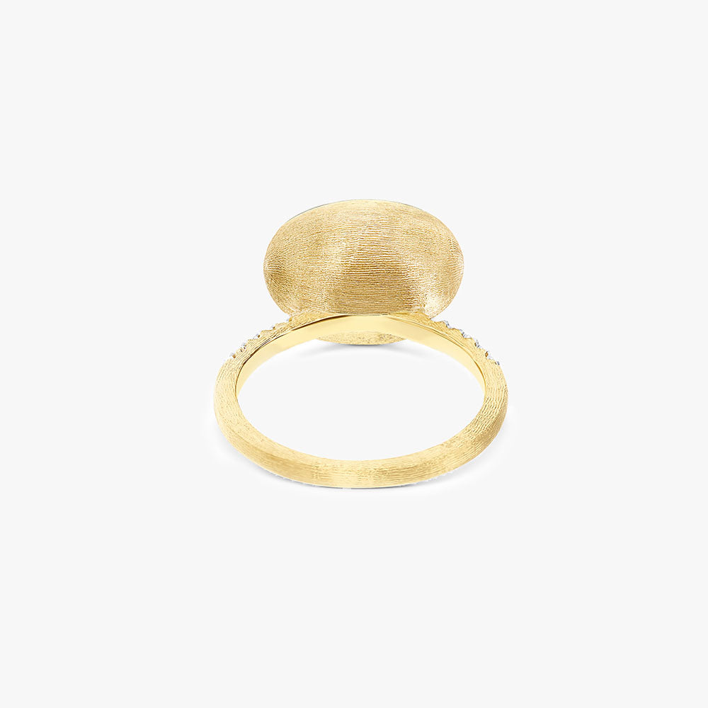 Nanis Muse Boule Gold and Amazonite Gemstone Ring with Diamonds (Medium) at orsini