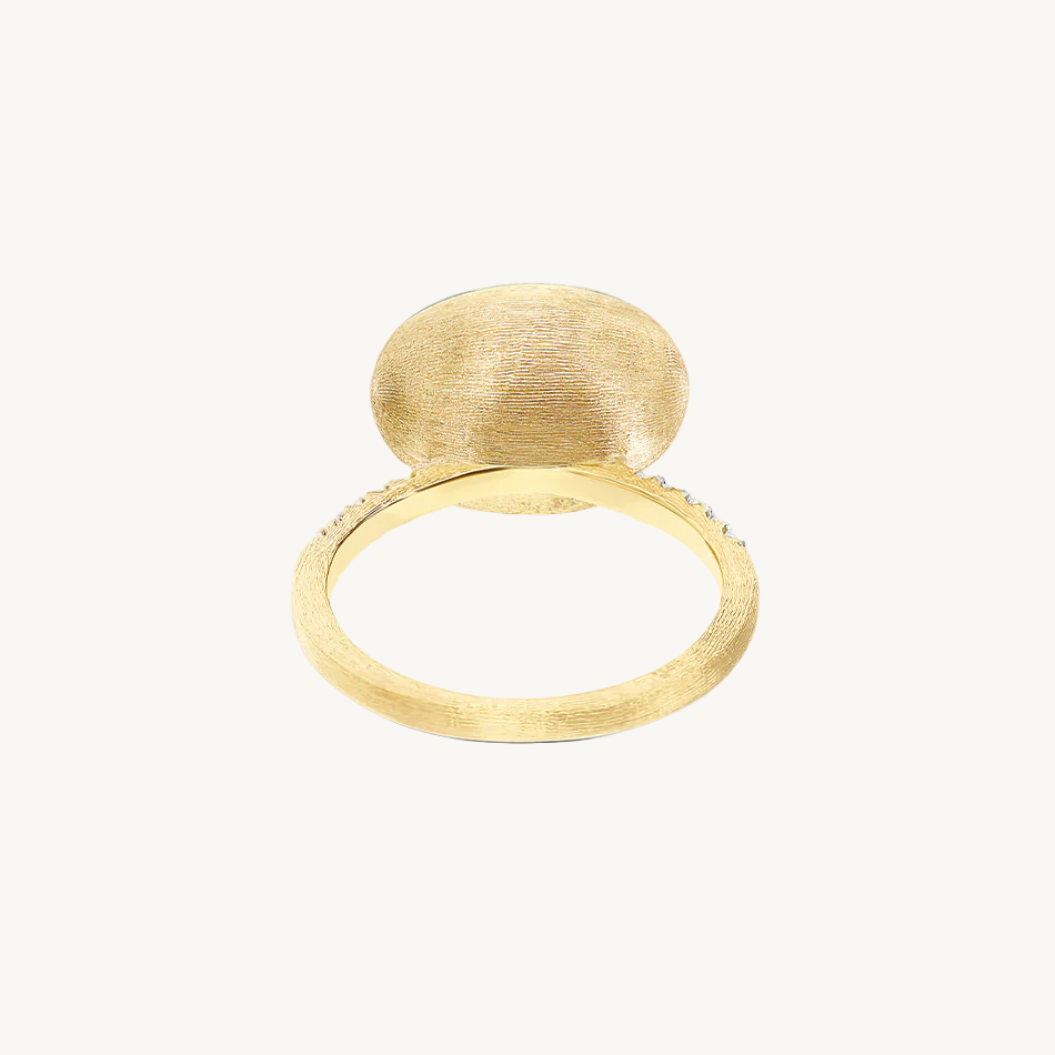 Nanis Muse Boule Gold and Amazonite Gemstone Ring with Diamonds (Medium) AS5-609 Orsini