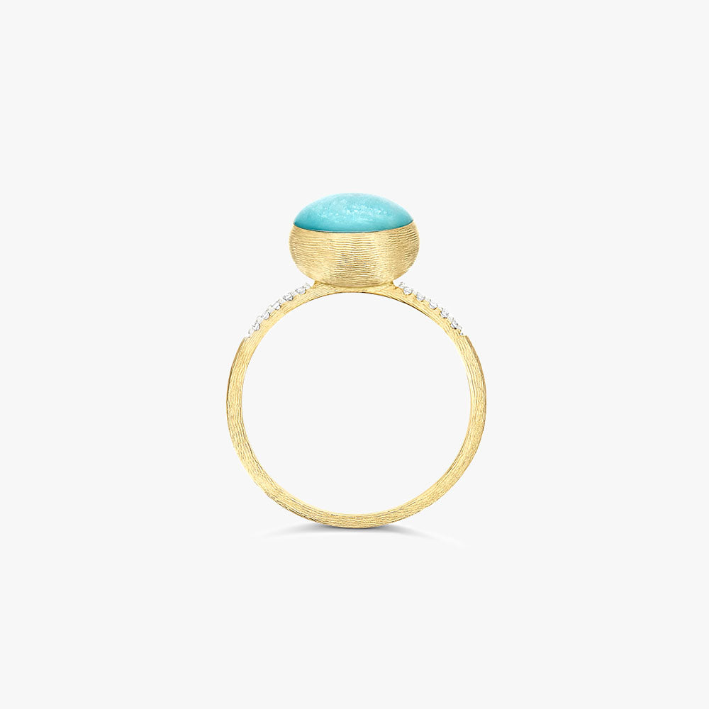 Nanis Boules Amazonite & Diamond Ring (Small)