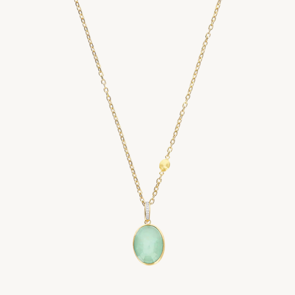 Nanis Muse Boule Jadeite Pendant in Gold with Diamonds Orsini Fine Jewellery