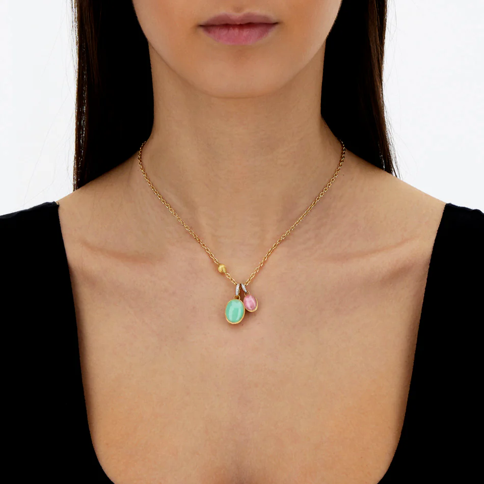 Nanis Muse Boule Jadeite Pendant in Gold with Diamonds (Medium) PS8-609 orsini