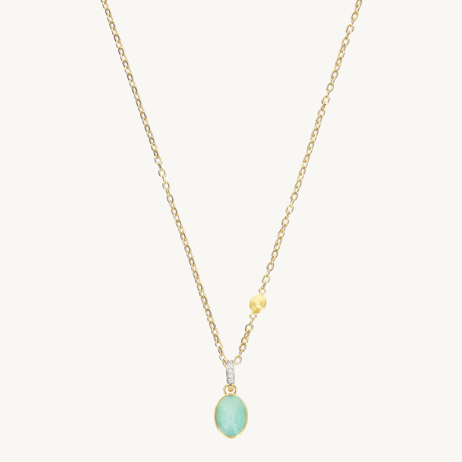 Nanis Muse Boule Jadeite Pendant in Gold with Diamonds (Small) PS4-609