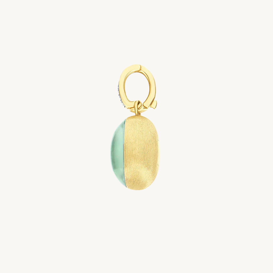 Nanis Muse Boule Jadeite Pendant in Gold with Diamonds (Small) Orsini necklaces handmade in Italy