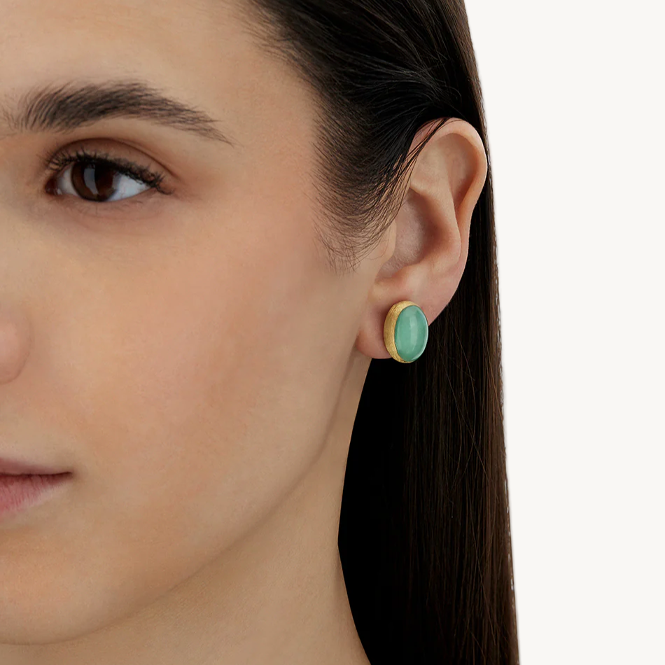Nanis Muse Jadeite Earrings in Gold (Small)