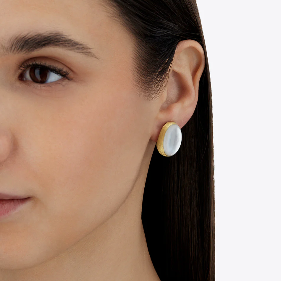 Nanis Muse Mother of Pearl Earrings in Gold (Medium) OA6-609_GG_IN