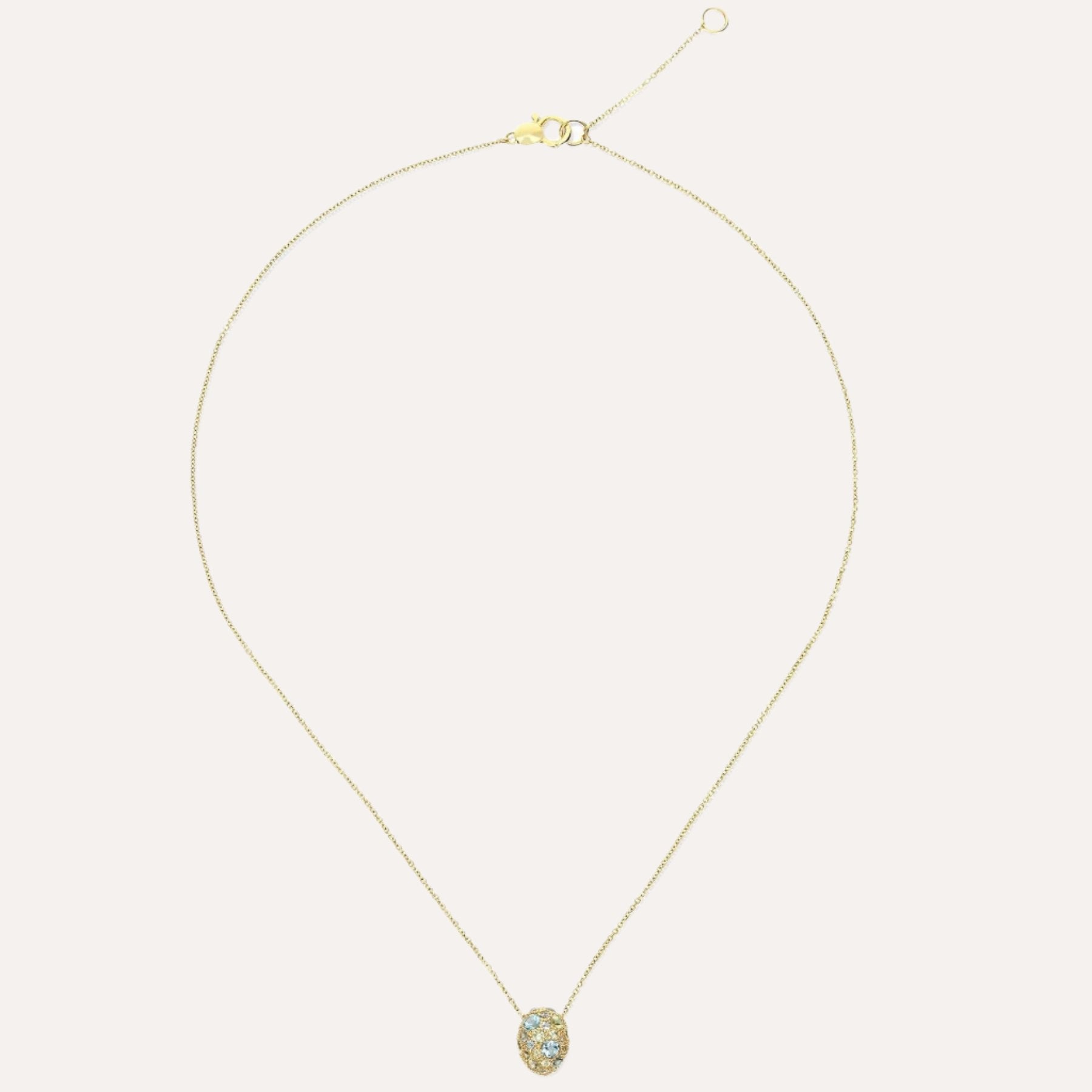 Nanis Green and Blue gemstone Reversible Necklace