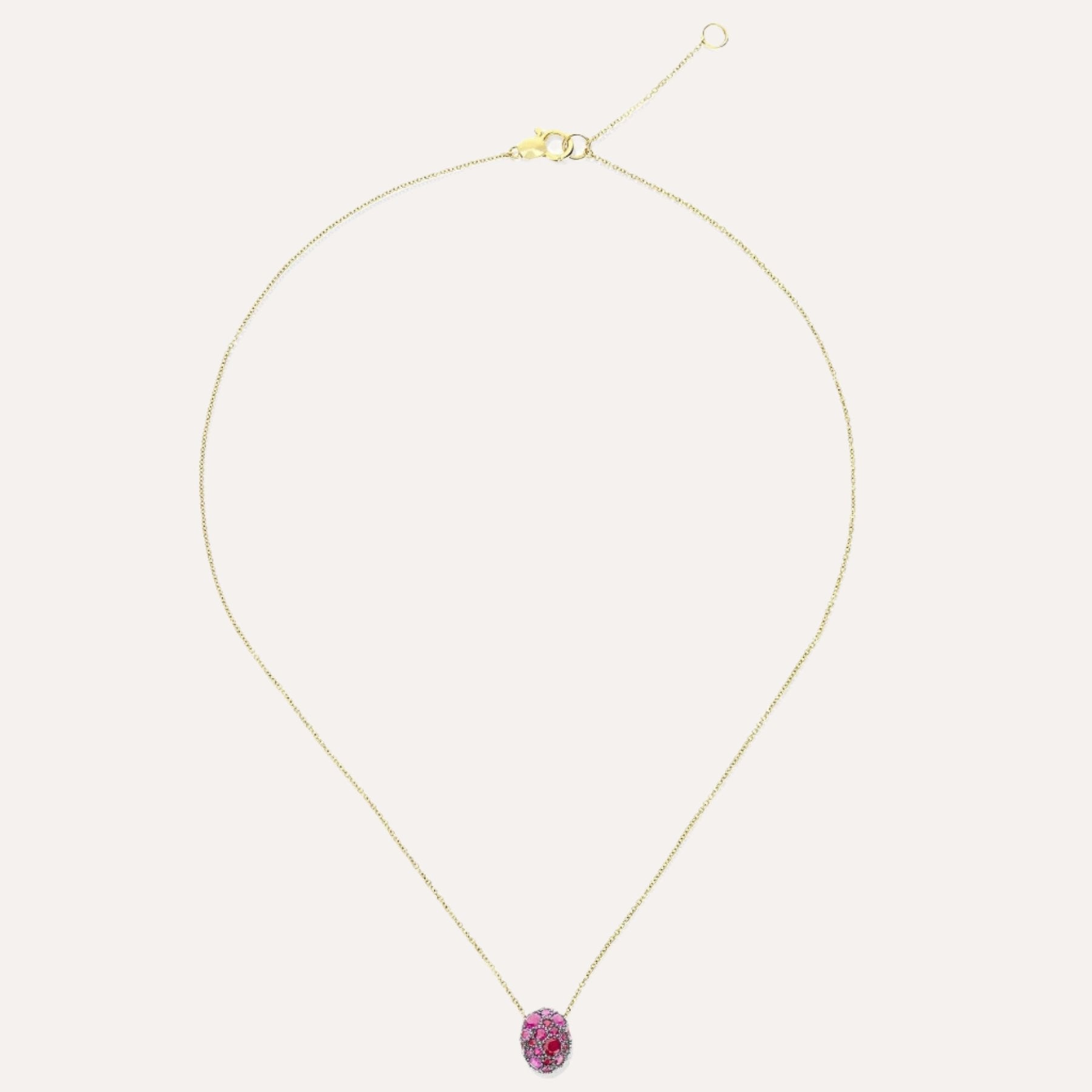 Nanis Reverse Pink Sapphires, Rubies, White Australian Opal and Diamonds Reversible Necklace