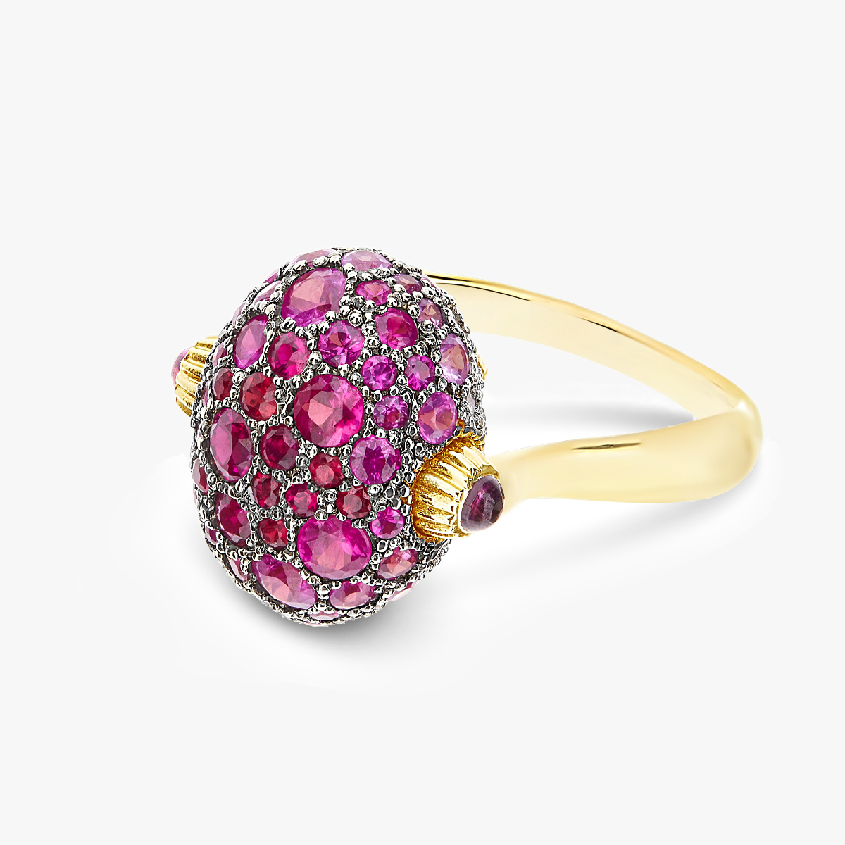 Nanis Reverse White Australian Opal and Gemstone Ring Medium Orsini Fine Jewlelery