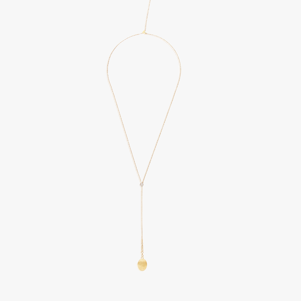 Nanis Yellow Gold and Diamond Pendant Necklace