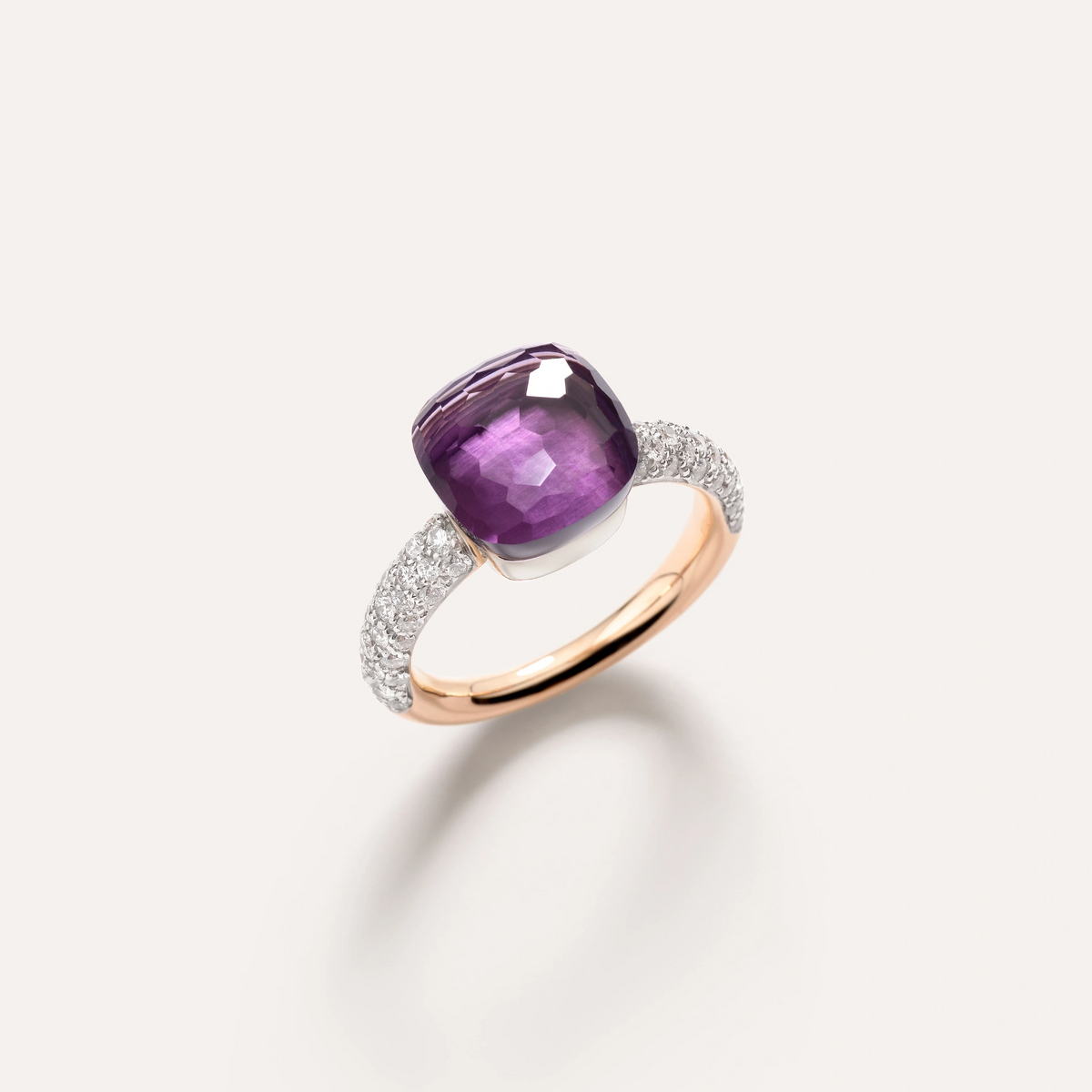 Nudo Classic Ring with amethyst and diamond