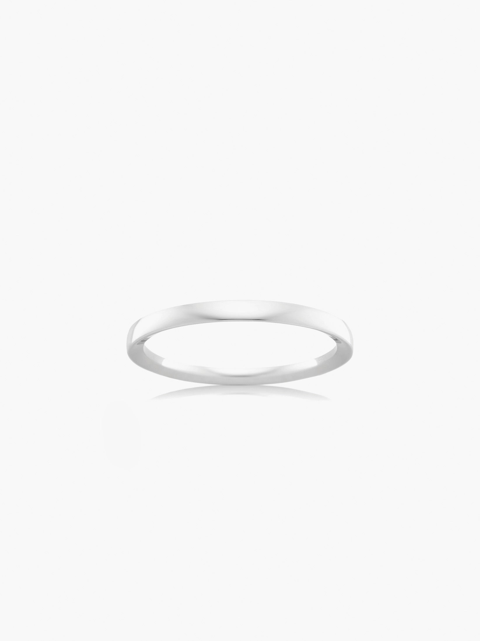 Original Comfort 2mm White Gold Wedding Ring