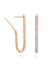 Nanis Libera Rose Gold and Diamonds Long Square Hoop Earrings - Orsini Jewellers